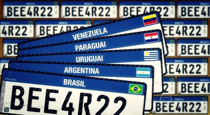 A Brasil já tem data para adotar as novas placas do Mercosul